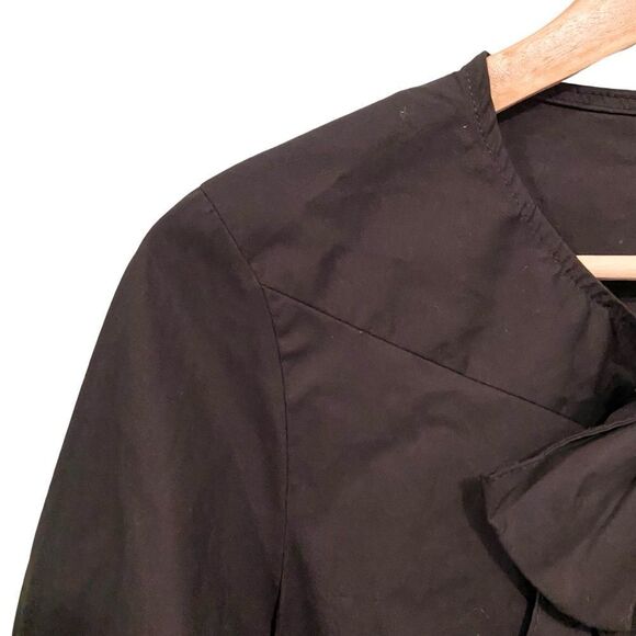 Amici by Baci Black Blouse with Detachable Bow Accent Made in Italy Size Small - Picture 7 of 10